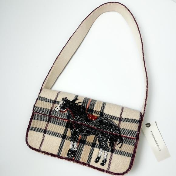 Anthropologie The Fiona Beaded Bag Animal Edition Horse NWT - Picture 14 of 15